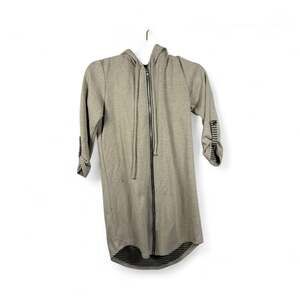 Blue Caribbean Women's Grey Hooded Beachwear Midi Dress Size Small